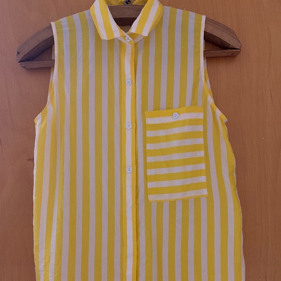 Darling Vintage 100% SILK Sleeveless Popover S - Picture 2 of 3